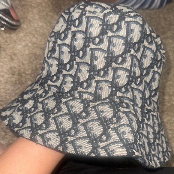 Dior Monogram Bucket Hat in Black and Gray - Picture 3 of 4
